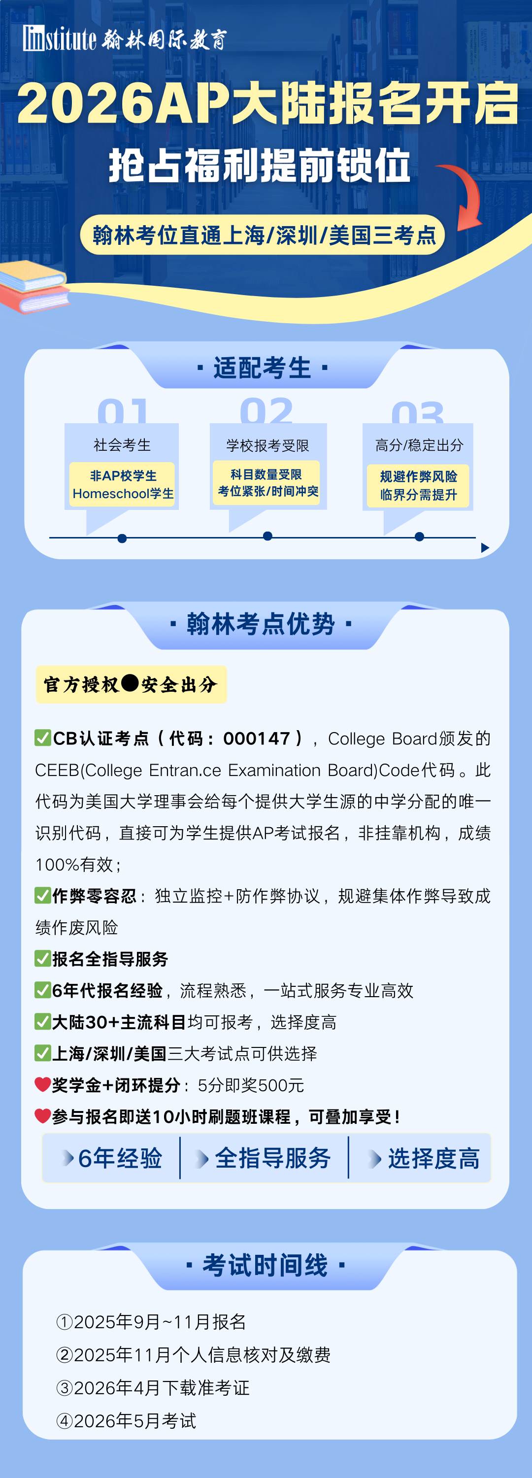 CB官宣2026AP大陆考区今日开放报名！社会考生迎重大调整，热门考点手慢无！