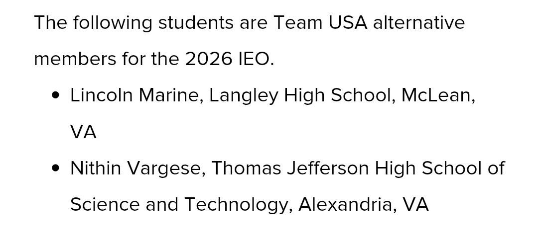 2026USAEBO经济竞赛美国国家队名单公布!下一站中国苏州,IEO经济全球总决赛!